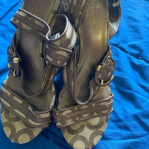 Coach wedge sandals